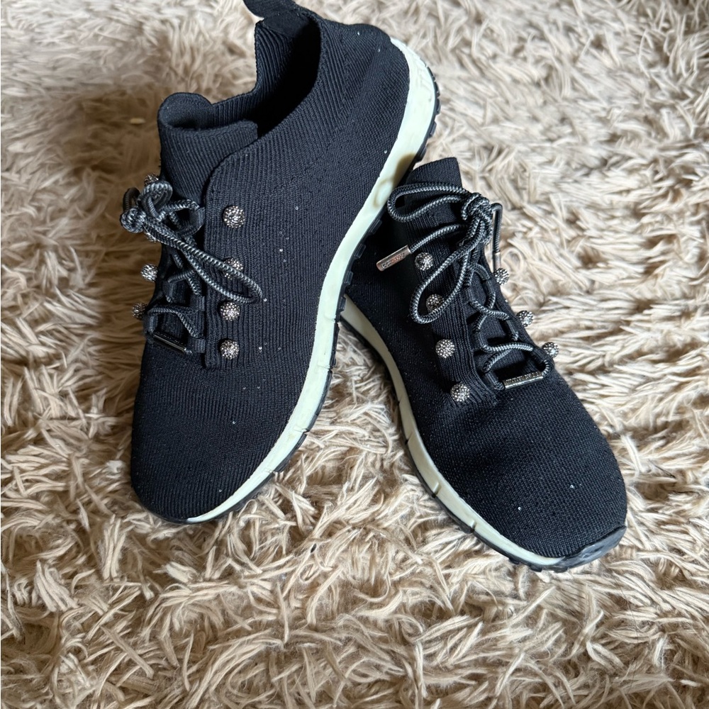 Jimmy Choo Black Knit Veles